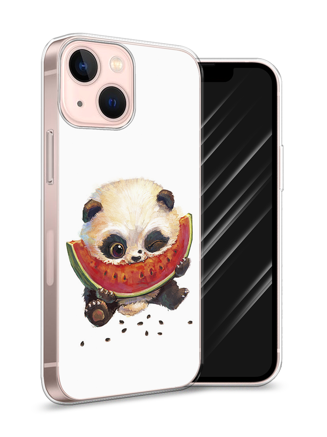 

Чехол Awog на Apple iPhone 13 mini / Айфон 13 mini "Малыш панды с арбузом", Разноцветный, 14150-1