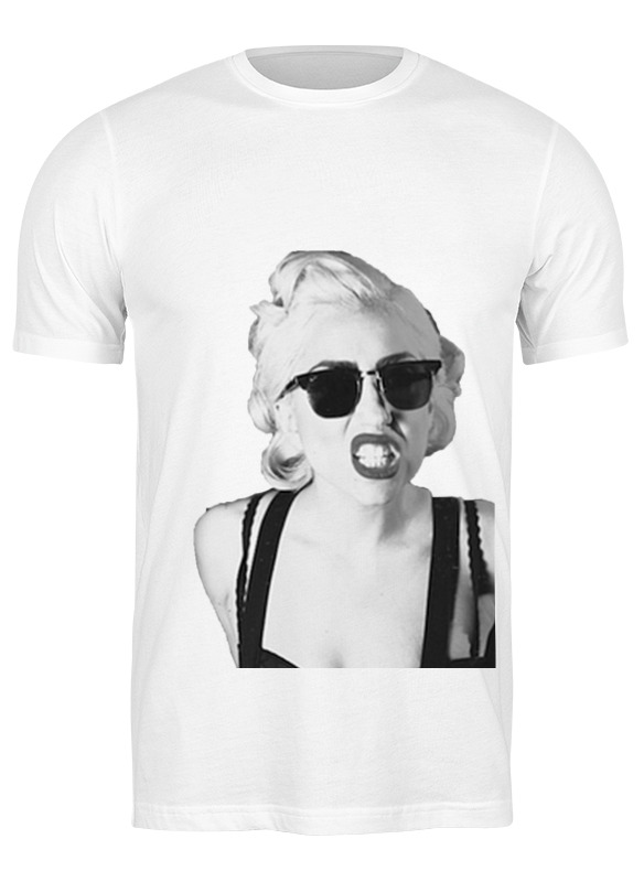 Футболка мужская Printio Lady gaga белая 3XL