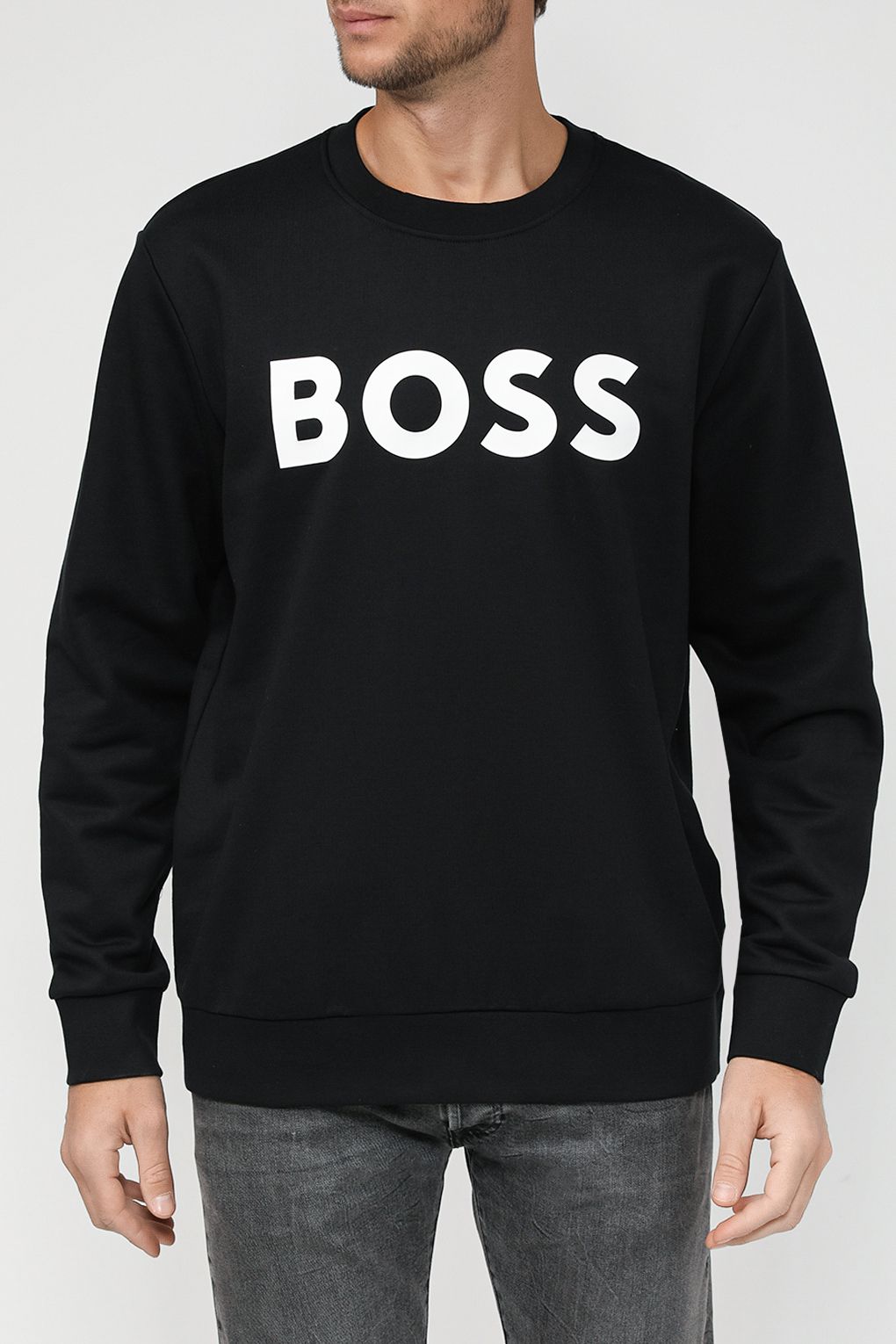 Свитшот мужской BOSS 50496642 черный 2XL