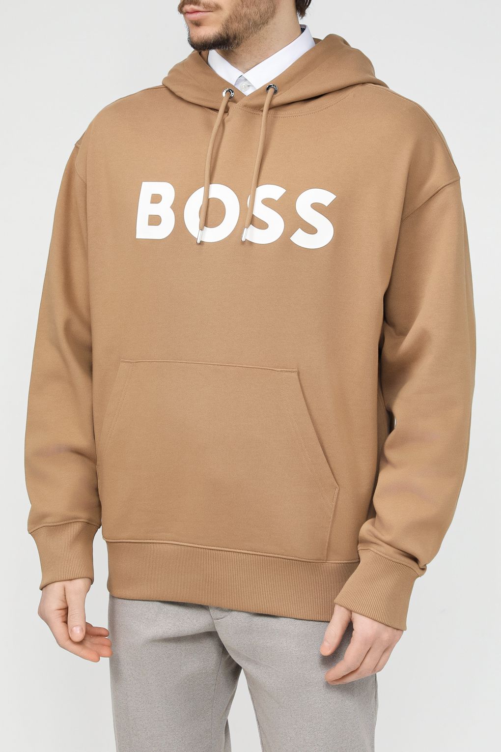 Худи мужское BOSS 50496661 бежевое 2XL