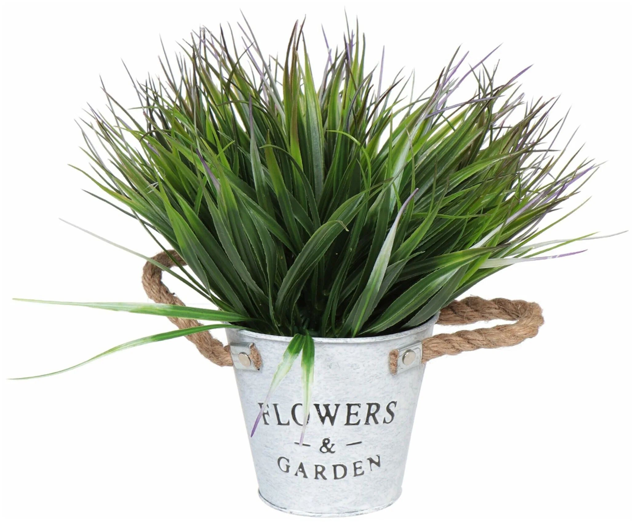 Цветок искусственный декоративный Трава, в ведерке, 25 см, Y6-2048