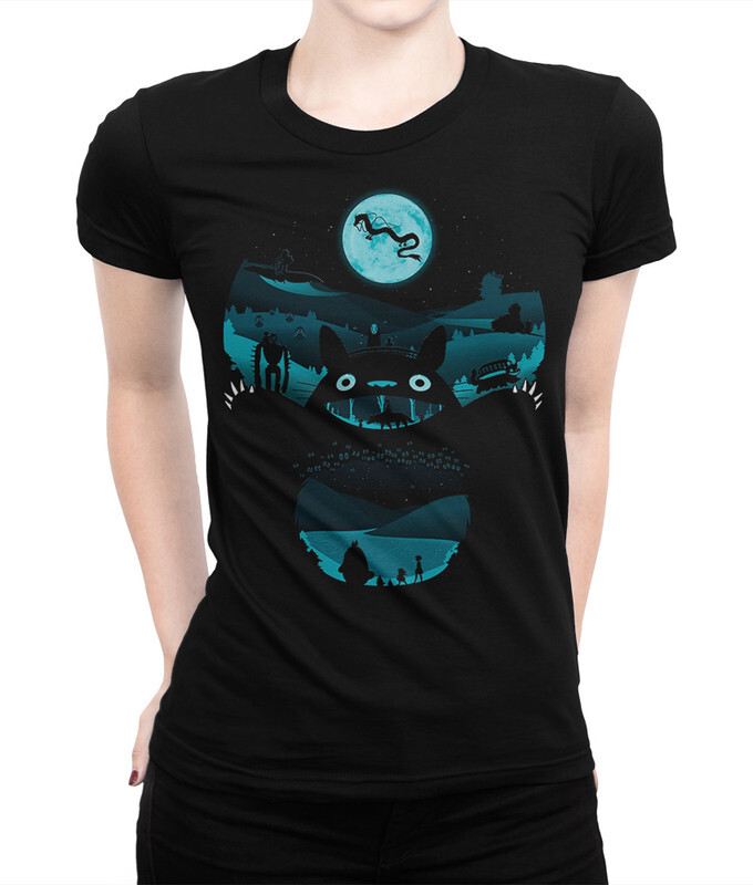 

Футболка женская Dream Shirts аниме Студия Гибли" 956256111 черная XS, Черный, аниме Студия Гибли" 956256111