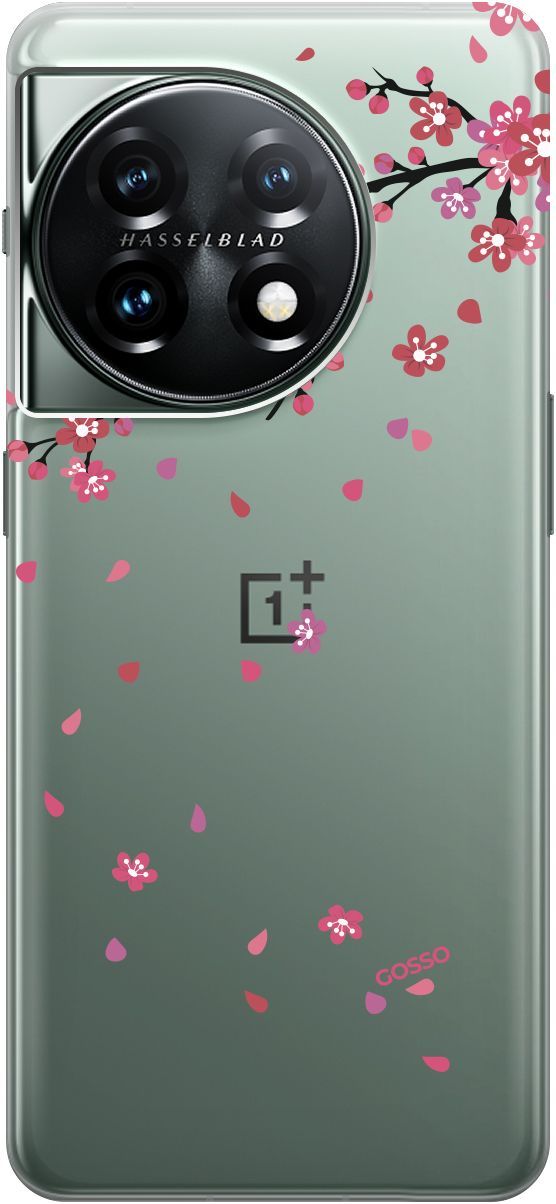 

Силиконовый чехол на OnePlus 11 с 3D принтом "Sakura" прозрачный, Прозрачный;коричневый, 159476