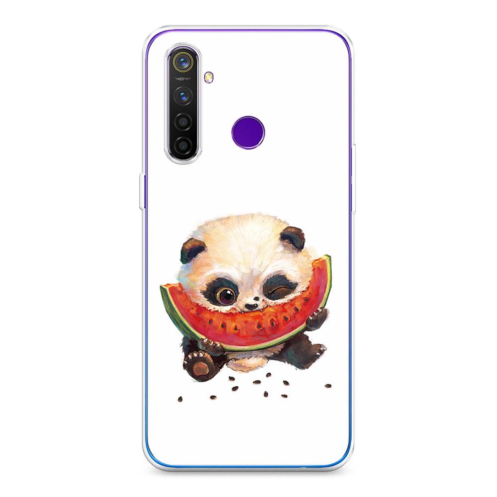 

Чехол Awog на Realme 5 Pro "Малыш панды с арбузом", Разноцветный, 251650-1