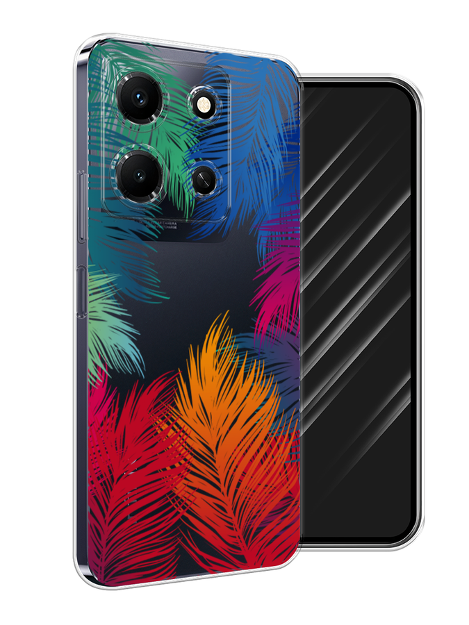 

Чехол Awog на Infinix Note 30i "Рамка из перьев", Красный, 3104350-4