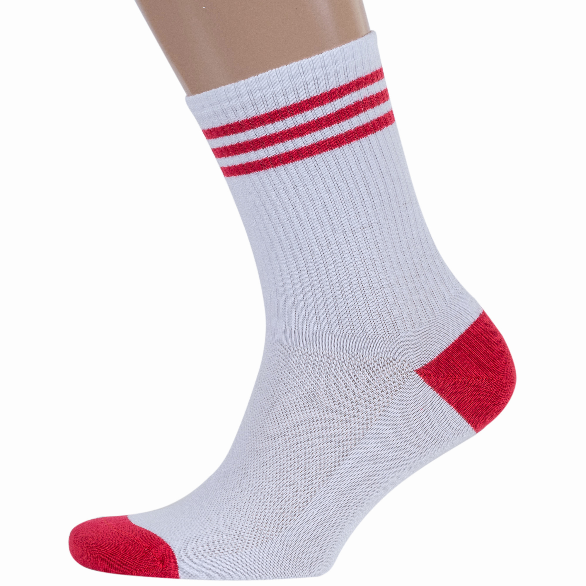 

Носки мужские Rusocks М3-13745 белый/красный 27-29, М3-13745