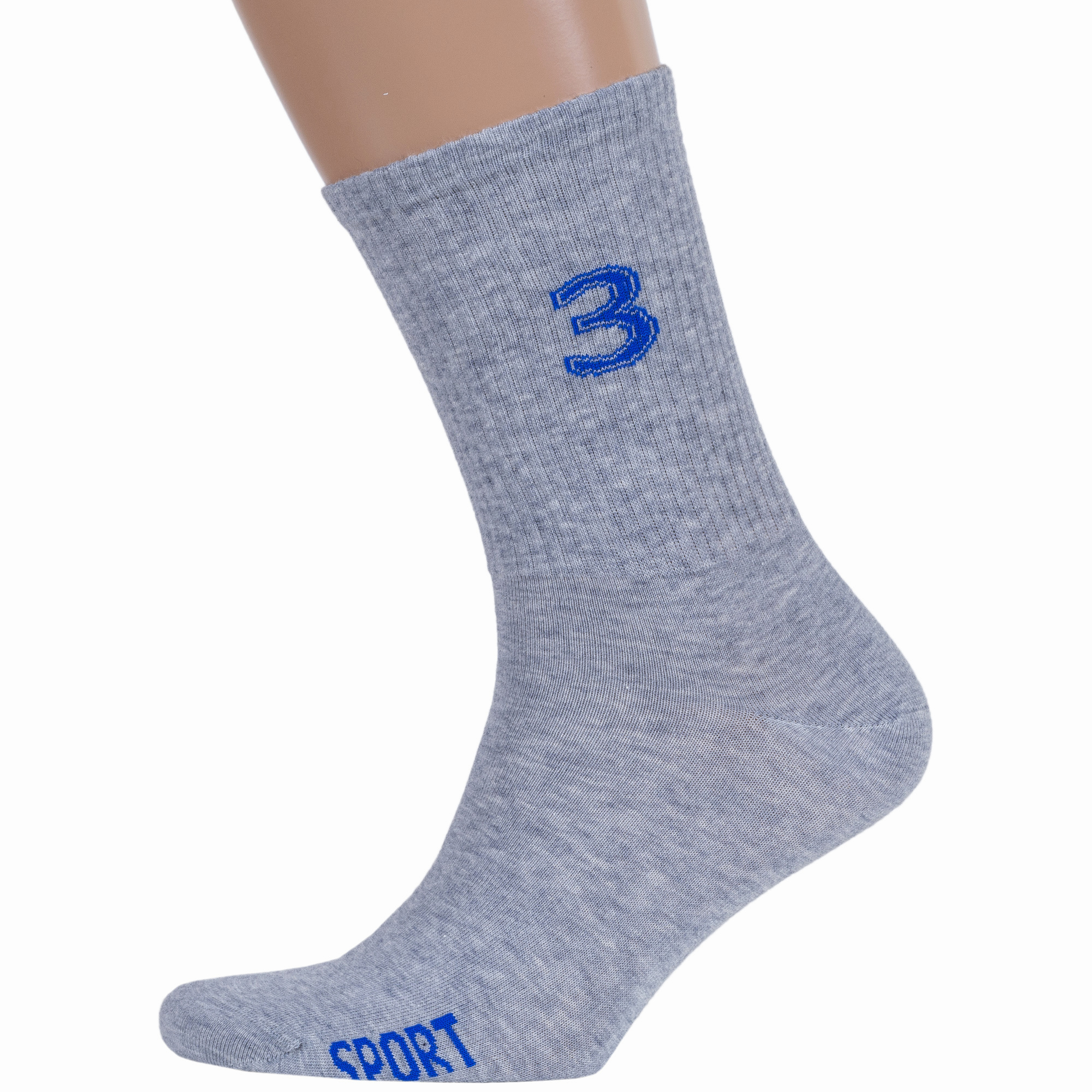 Носки мужские Rusocks М3-13750 серые 25-27