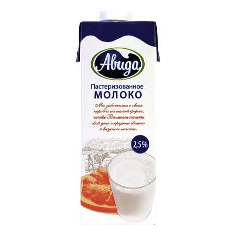 

Молоко Авида пастеризованное 2,5% 1 л бзмж
