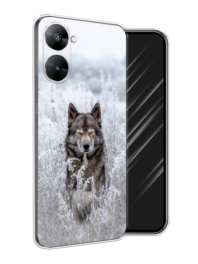 

Чехол Awog на Realme V30 5G/V30T 5G "Волк в поле", Белый;черный, 2513550-1