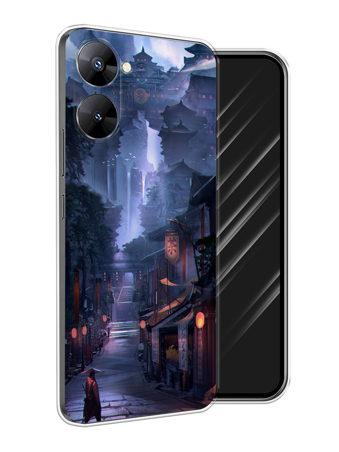 

Чехол Awog на Realme V30 5G/V30T 5G "Одинокий самурай", Синий;черный;коричневый, 2513550-10