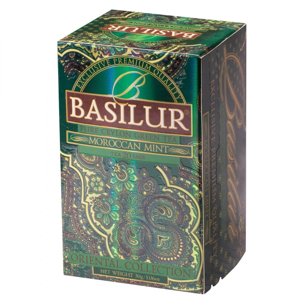 

Чай Basilur "Moroccan Mint", зеленый с добавками, 25 пакетиков