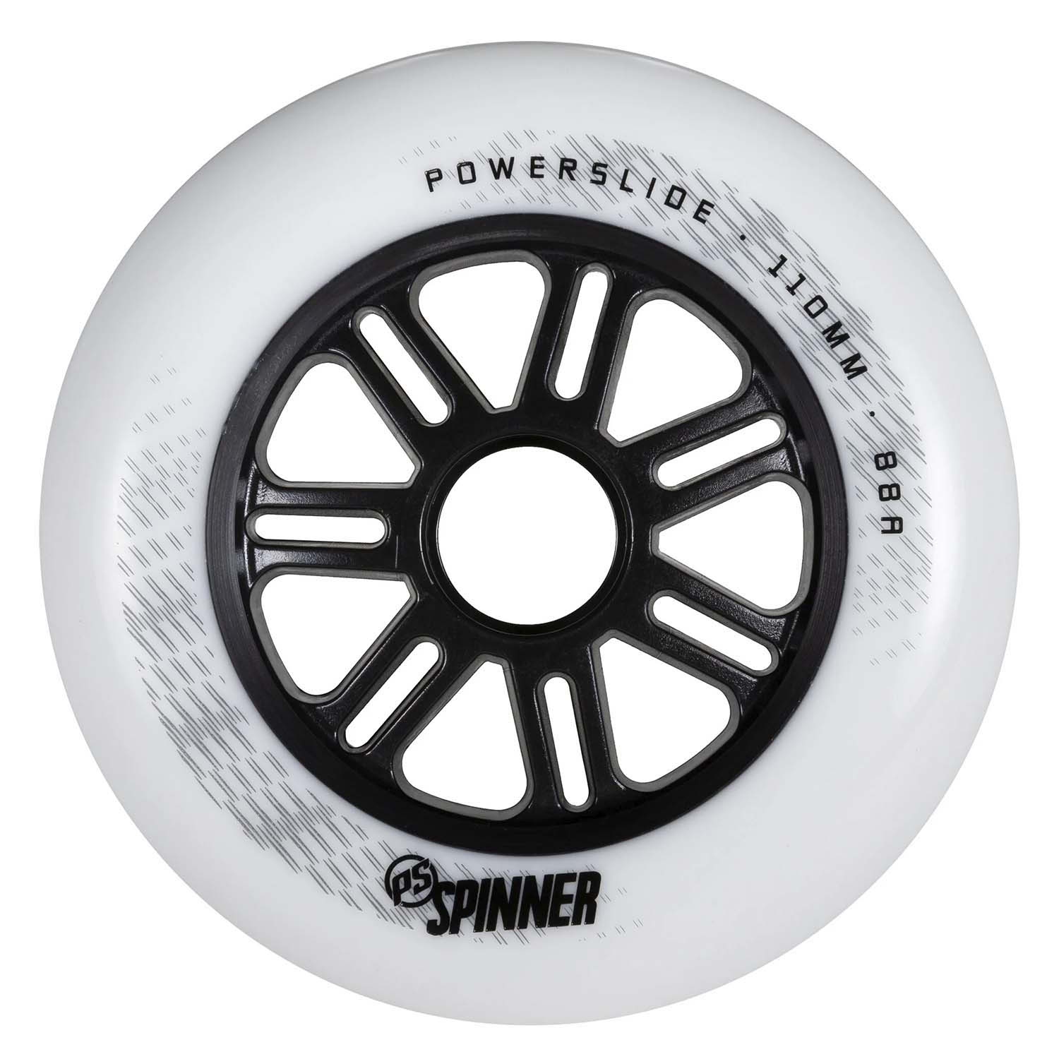 Комплект Колёс Для Роликов Powerslide Spinner 110/88A, 3-Pack Black/White (Б/Р) 2024