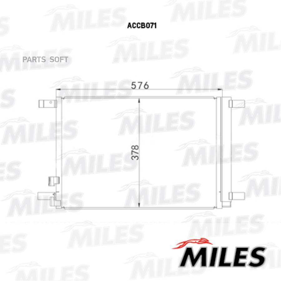 MILES Радиатор кондиционера  MILES ACCB071