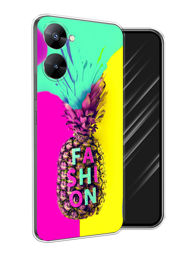

Чехол Awog на Realme V30 5G/V30T 5G "Кислотный ананас", Желтый;розовый;бирюзовый, 2513550-10