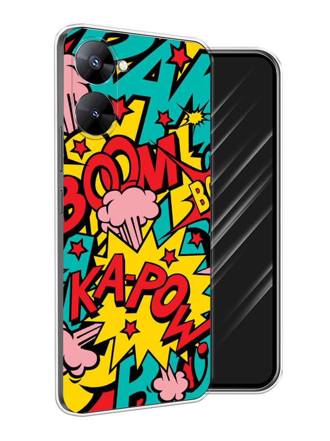 

Чехол Awog на Realme V30 5G/V30T 5G "Постер pop art", Бирюзовый;желтый;красный, 2513550-9