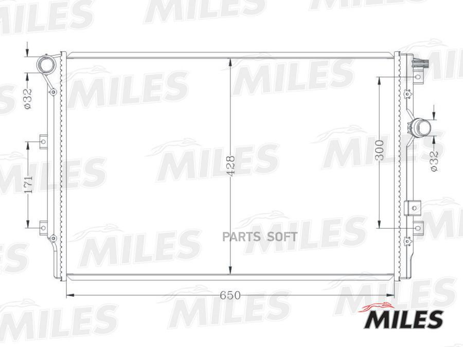 

MILES Радиатор, охлаждение двигателя MILES ACRB189