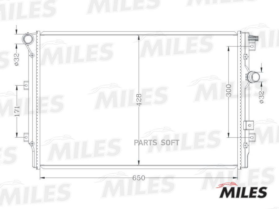 MILES Радиатор, охлаждение двигателя MILES ACRB189