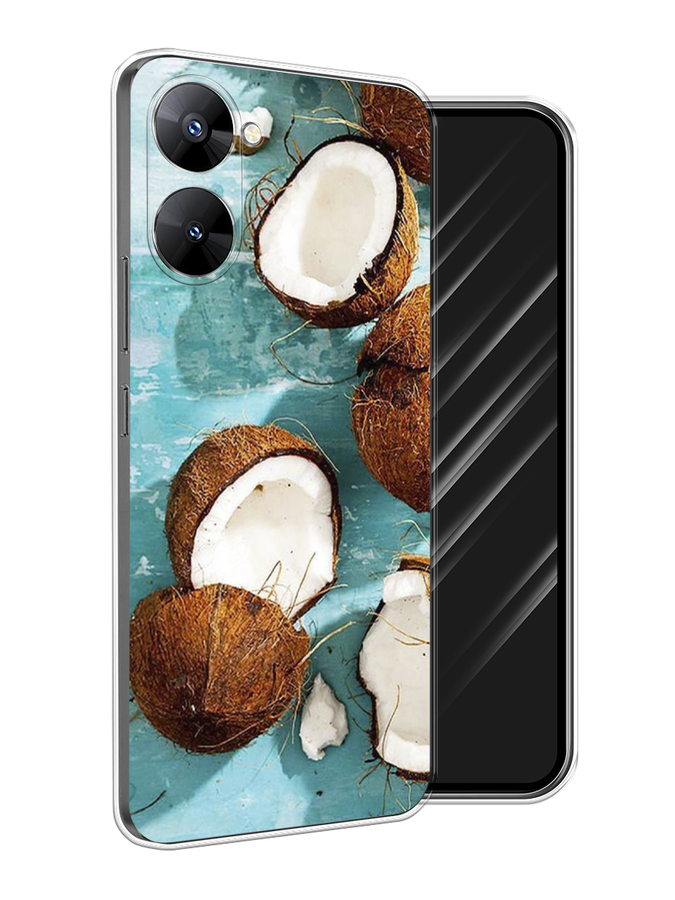 фото Чехол awog на realme v30 5g/v30t 5g "разбитые кокосы"