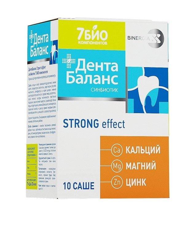 Пробиотик ДентаБаланс Strong effect для укрепления зубной эмали, 10 саше по 5 г