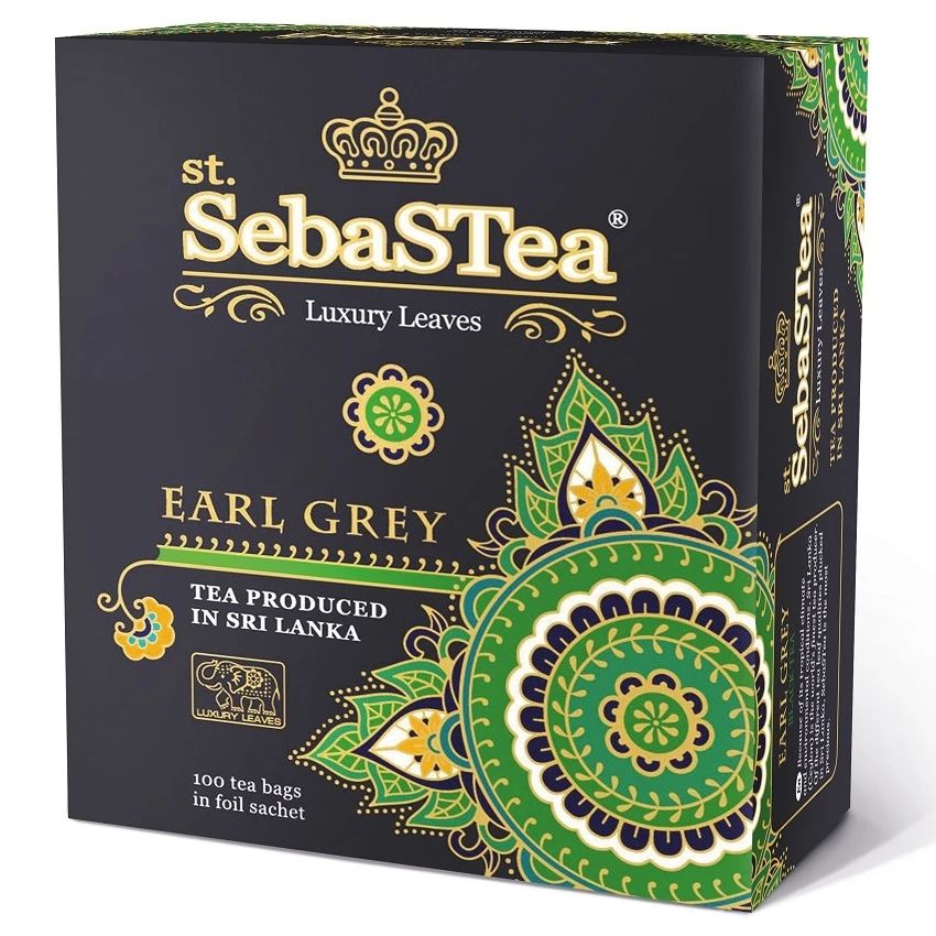 фото Чай sebastea earl gray, черный с добавками, 100 пакетиков