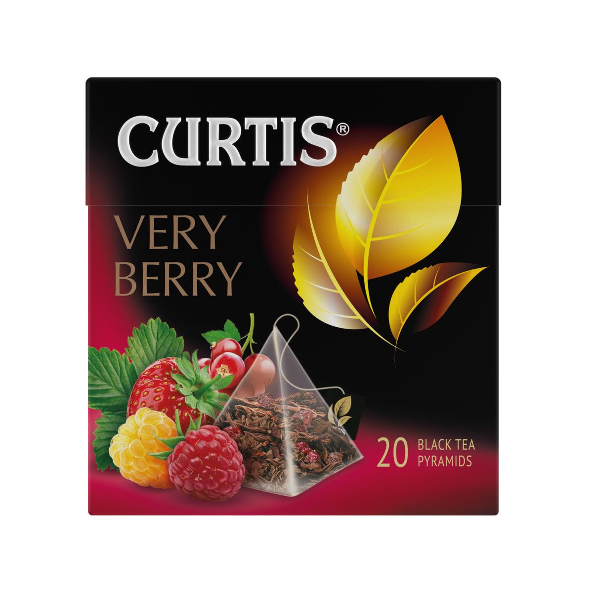 Чай Curtis Very Berry, черный листовой, с добавками, 20 пирамидок