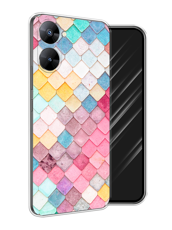 

Чехол Awog на Realme V30 5G/V30T 5G "Нежные ромбики", Красный, 2513550-4