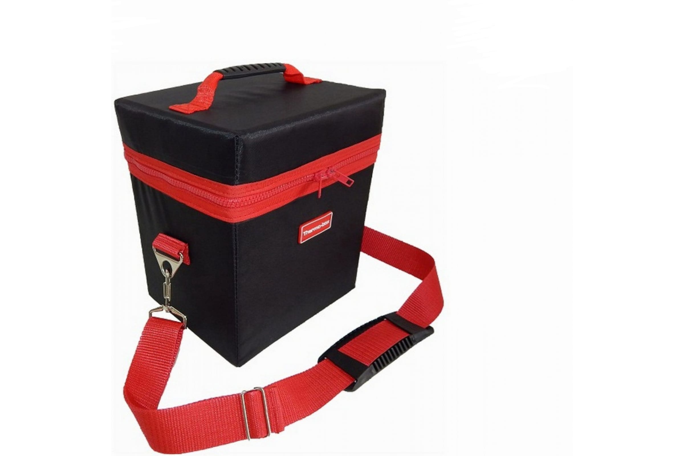 Термосумка Thermo-box (Термо-бокс). Размер М. Цвет: черный с красной окантовкой.