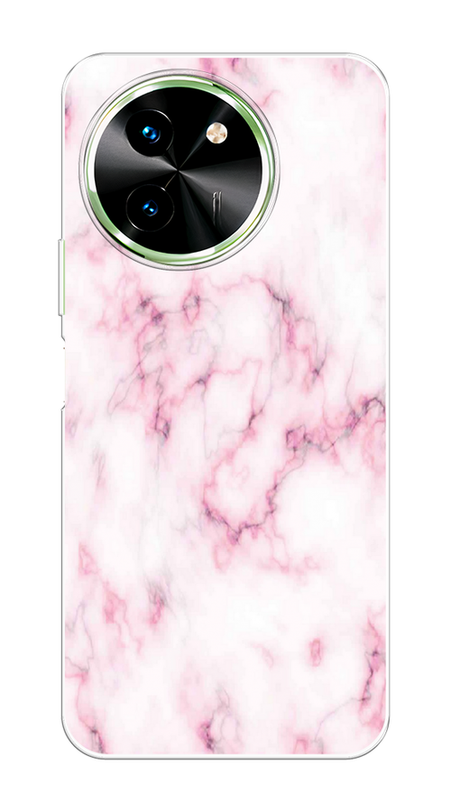

Чехол на Vivo T3x/Y38 5G "Мрамор с розовым", Белый;розовый, 2610750-1