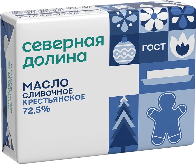 Сливочное масло Шахунские молочные продукты Крестьянское 72,5% 180 г бзмж