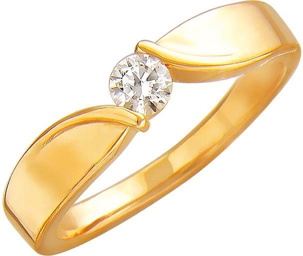 

Кольцо из серебра с фианитом р. 15.5 Эстет 01К154365А, 01К154365А
