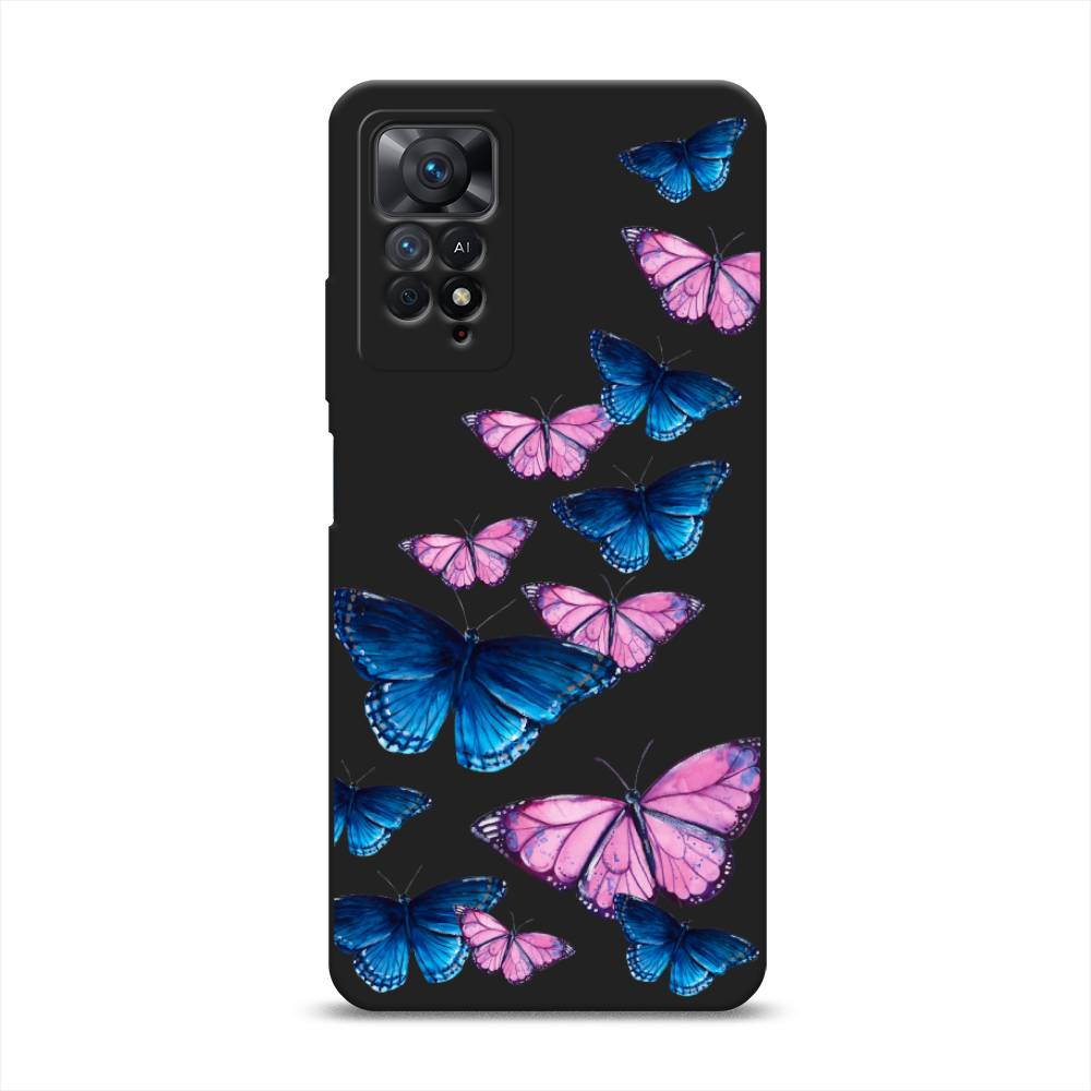 

Чехол Awog на Xiaomi Redmi Note 11 Pro/11 Pro 5G/11E Pro "Полет бабочек", Синий;черный;розовый, 314852-1