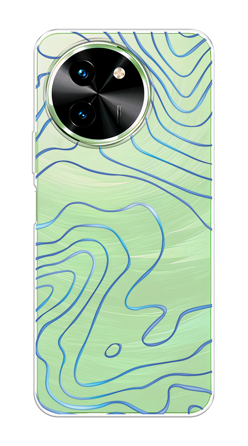 

Чехол на Vivo T3x/Y38 5G "Blue lines", Прозрачный;синий, 2610750-1