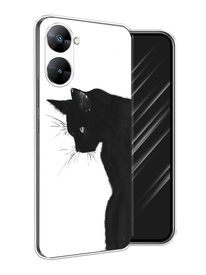 

Чехол Awog на Realme V30 5G/V30T 5G "Black cat", Черный;белый, 2513550-1