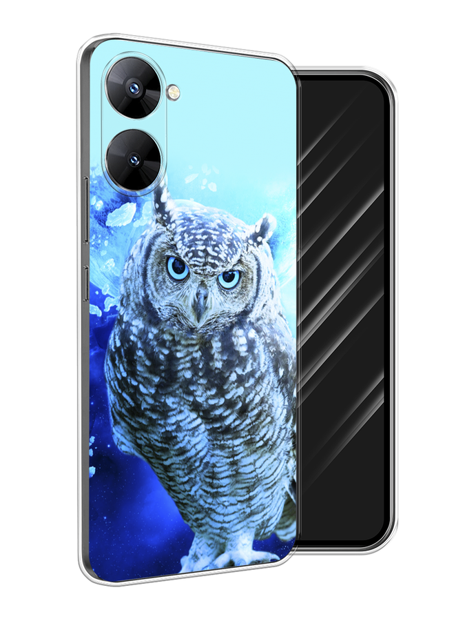

Чехол Awog на Realme V30 5G/V30T 5G "Сова арт 7", Синий;голубой, 2513550-1