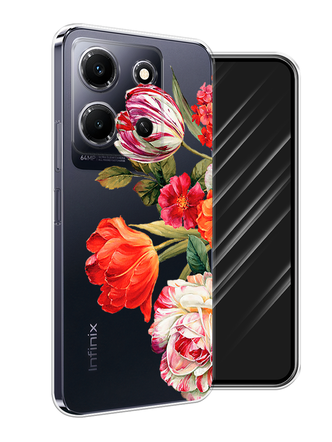 

Чехол Awog на Infinix Note 30i "Весенний букет", Красный;розовый;зеленый, 3104350-8