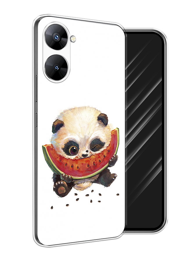 

Чехол Awog на Realme V30 5G/V30T 5G "Малыш панды с арбузом", Белый;красный, 2513550-1