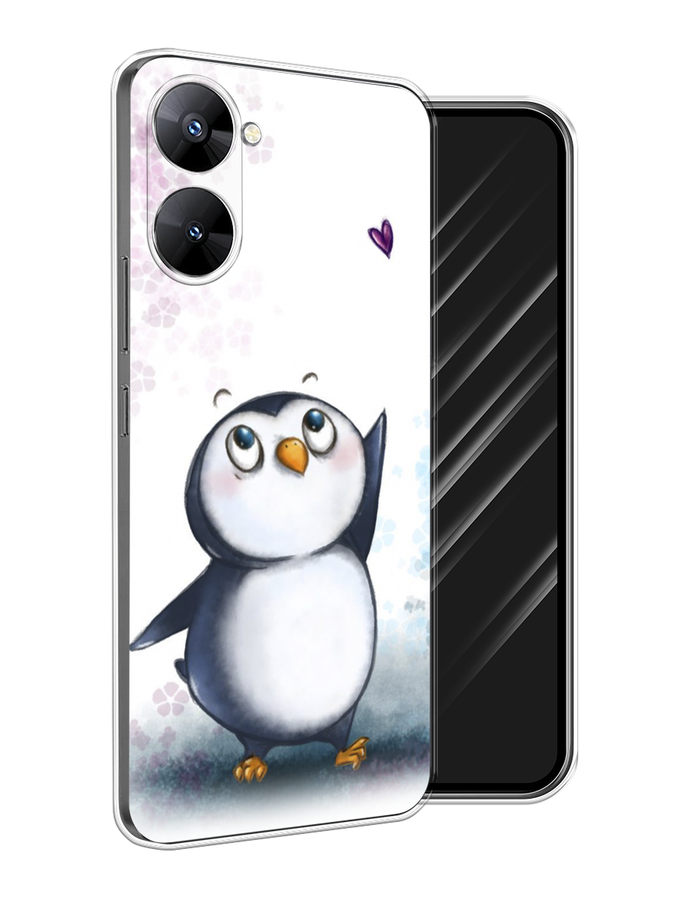 

Чехол Awog на Realme V30 5G/V30T 5G "Пингвин и сердечко", Белый, 2513550-1