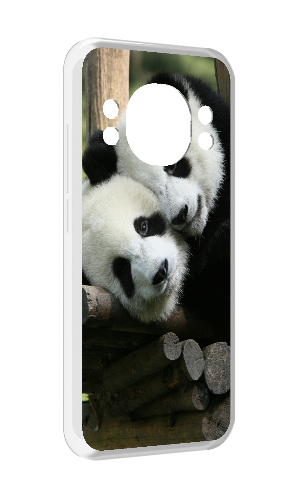 

Чехол MyPads Две-панды для Doogee S98 / S98 Pro, Прозрачный, Tocco