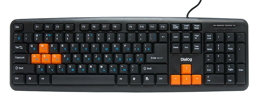 Проводная клавиатура Dialog KS-020U Black/Orange