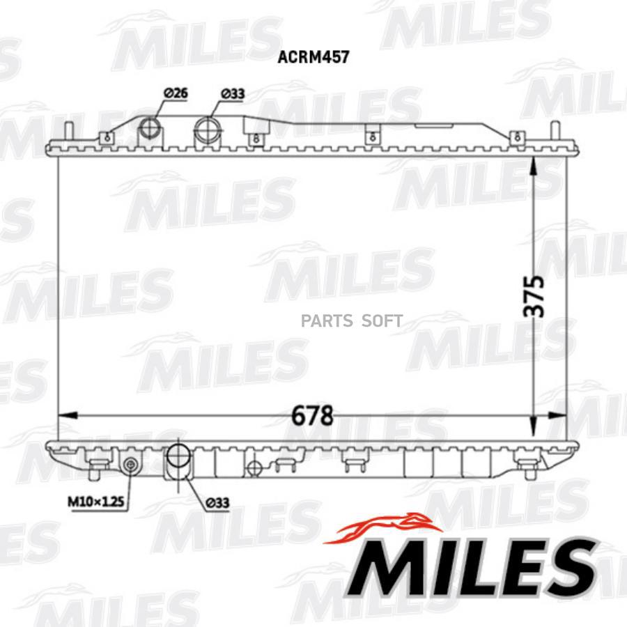 

MILES Радиатор, охлаждение двигателя MILES ACRM457