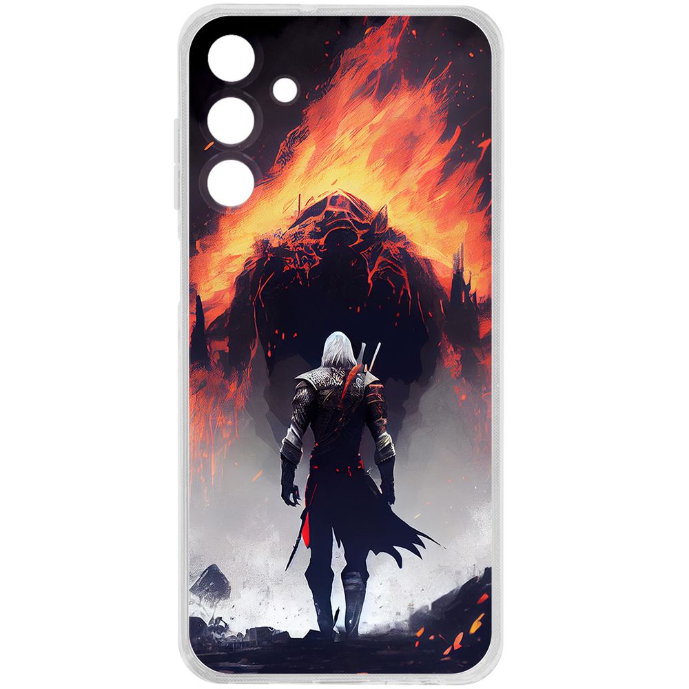 

Чехол-накладка Krutoff Clear Case Ведьмак. Геральт для Samsung Galaxy A15 4G (A155), Прозрачный