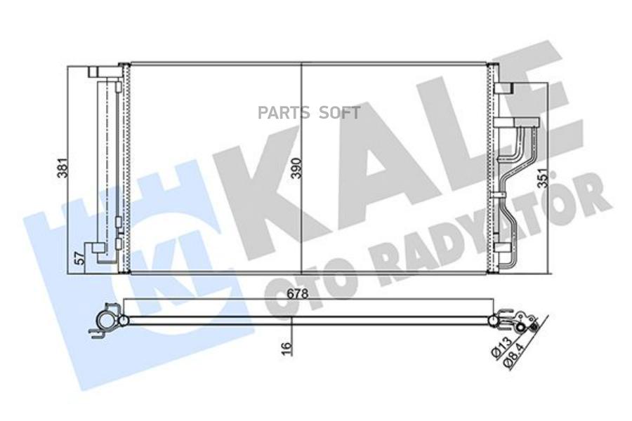 

KALE Радиатор кондиционера HYUNDAI ix35- KIA SPORTAGE