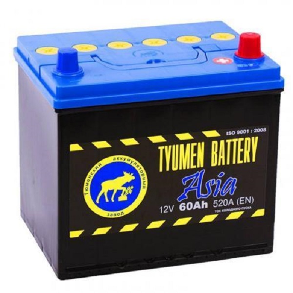 

TYUMEN BATTERY 6CT-65L0 АКБ Asia 65 А/ч о.п. Тюмень ток 580 230 х 172 х 221