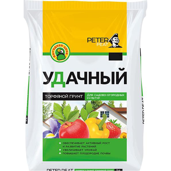 

Грунт универсальный Peter peat Удачный Х-19-20 20л, Удачный