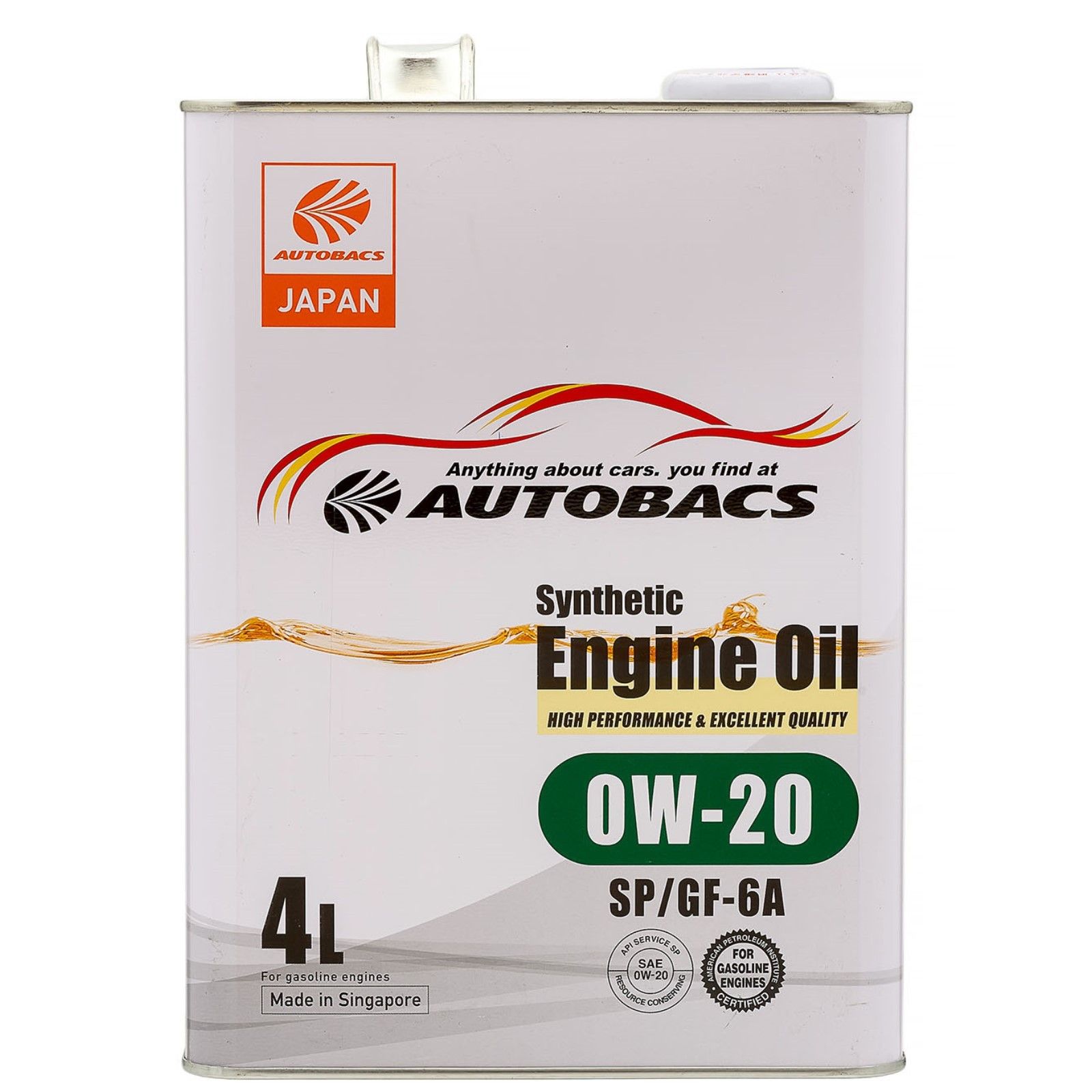 Моторное масло AUTOBACS Synthetic 0W20 4л