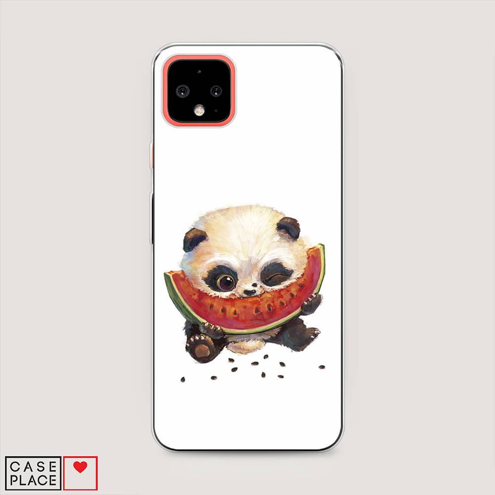 

Чехол Awog на Google Pixel 4 XL "Малыш панды с арбузом", Разноцветный, 270550-1