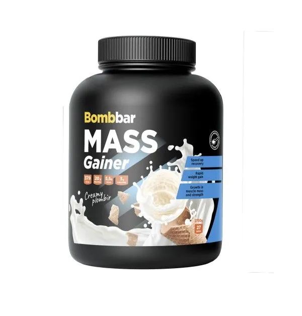 Bombbar, MASS Gainer, 2700г (Сливочный пломбир)