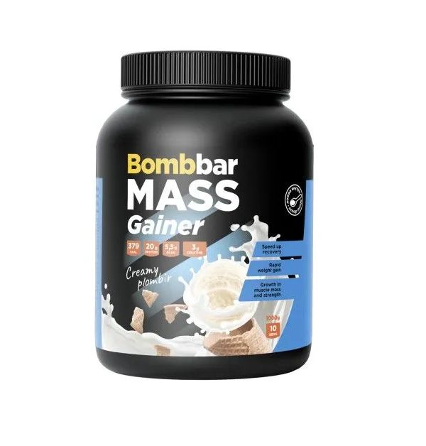 Bombbar, MASS Gainer, 1000г (Сливочный пломбир)