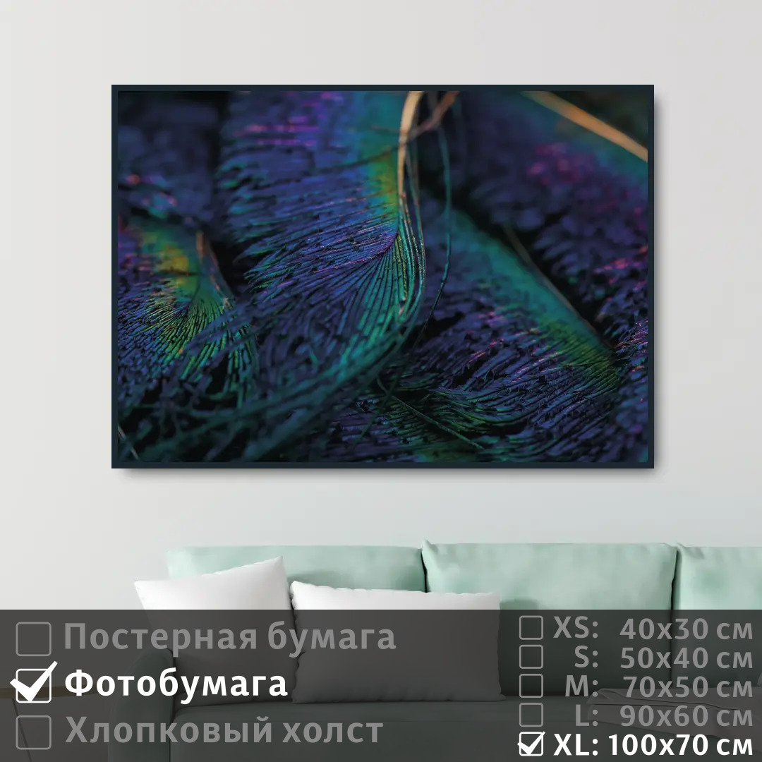 

Постер на фотобумаге ПолиЦентр Крылья павлина 100х70 см, КрыльяПавлина1
