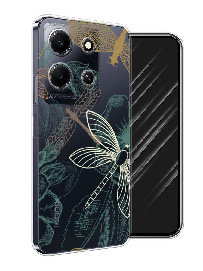 

Чехол Awog на Infinix Note 30i "Тени стрекоз", Коричневый;зеленый;белый, 3104350-8